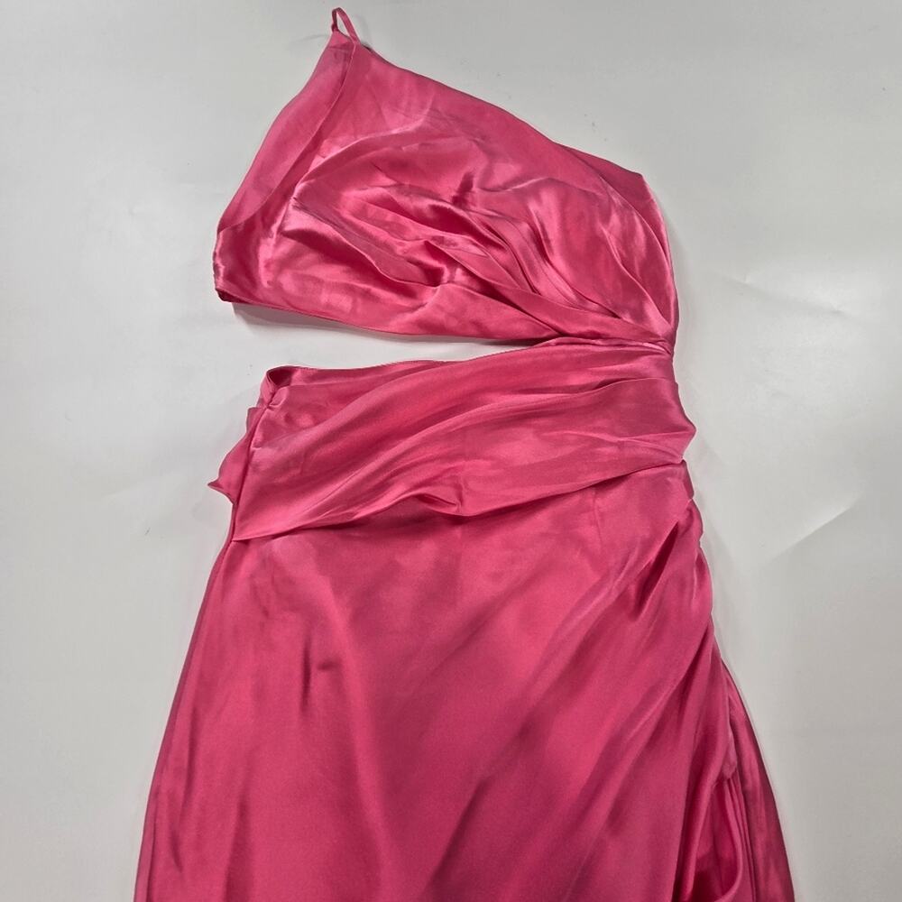 The Sei One Shoulder Cut Out Gown in Flamingo Size 10 - Picture 5 of 15